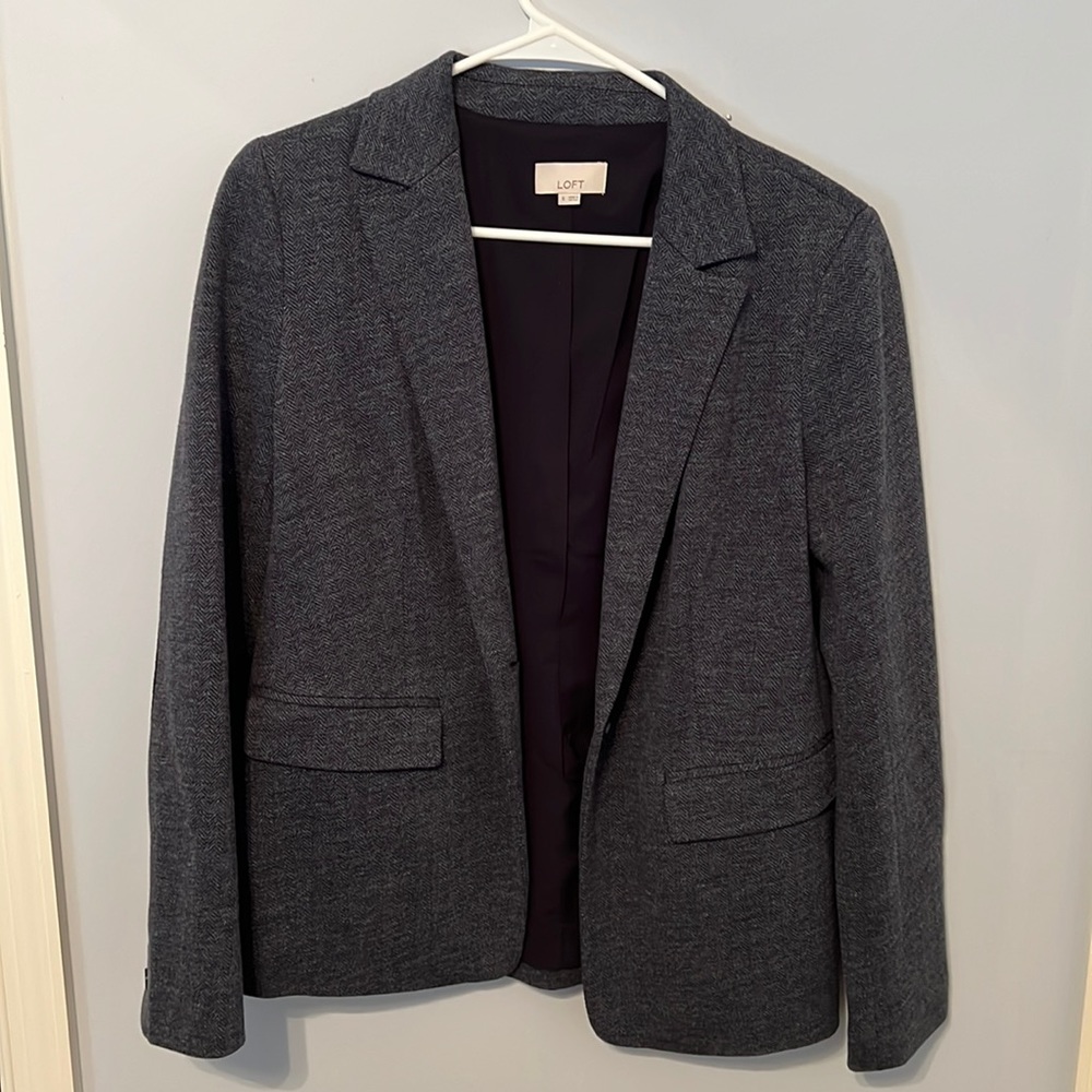 LOFT blue blazer with elbow pads - Size 6